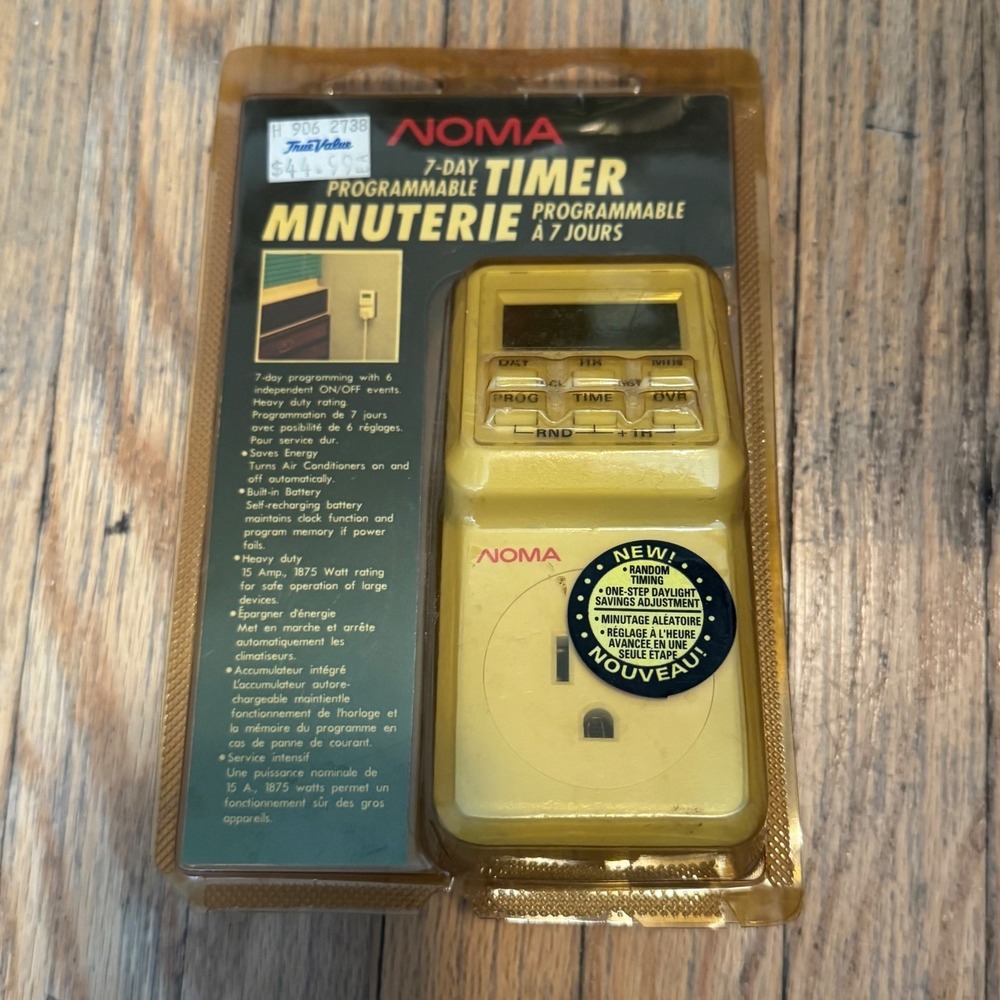 Noma 7-Day Programmable Digital Timer Heavy Duty 15A 1875W N1564 49013 New